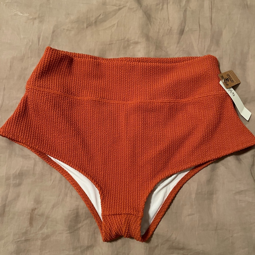 Victoria Secret Pink high waist cheeky style bikini bottom. Copper color.